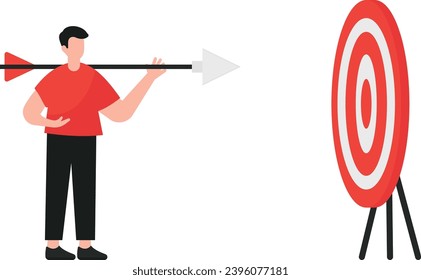 Illustrate the triumphant moment as confident businessmen reach their target, depicted vividly in a dynamic and celebratory illustration.





