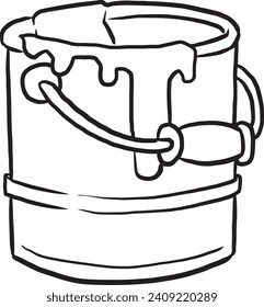illustrate vector bucket cartoon doodle design art