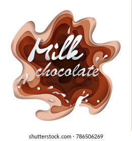 To illustrate Vector chocolate and milk, or paper cardboard