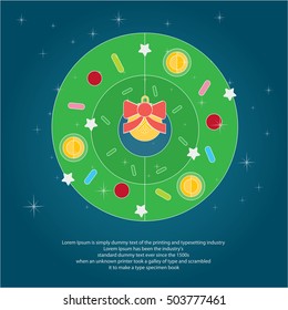 Illustrate vector christmas for greeting theme set