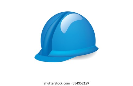 Illustrate vector construction cap, hardhat with christmas theme, in the middle of circle of fir-tree leafs