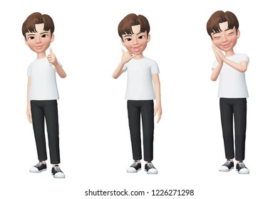 Illustrated 3d cartoon character view of the animation layer.