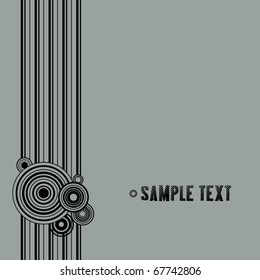 illustrated abstract background with stripes and circles