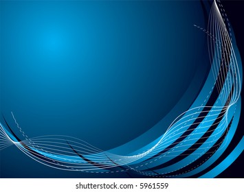 Illustrated abstract background with wavy lines and copy space