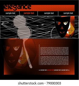illustrated abstract grunge web template