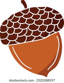 Illustrierte Acorn mit einem detaillierten Muster Cap