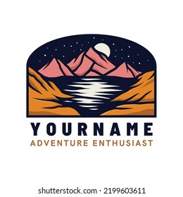 Illustrated Adventure Enthusiast Logo Template
