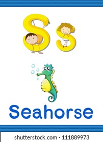 Illustrated alphabet letter and object