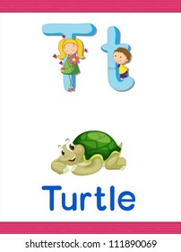 Illustrated alphabet letter and object