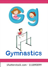 Illustrated alphabet letter and object