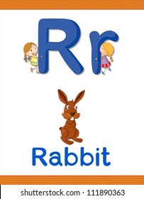 Illustrated alphabet letter and object