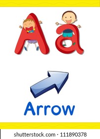 Illustrated alphabet letter and object
