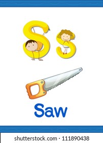Illustrated alphabet letter and object