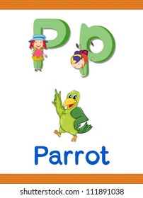 Illustrated alphabet letter and object