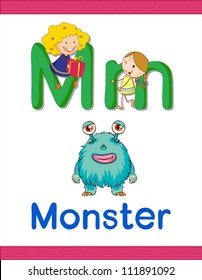 Illustrated alphabet letter and object