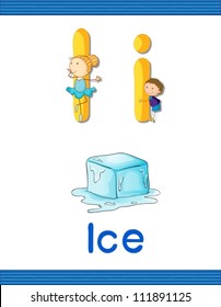 Illustrated alphabet letter and object