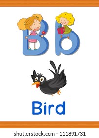 Illustrated alphabet letter and object