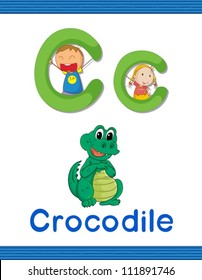 Illustrated alphabet letter and object