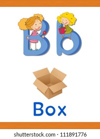 Illustrated alphabet letter and object
