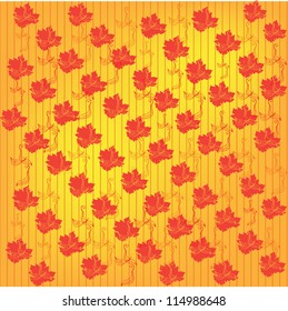 illustrated autumn background - vector illustration