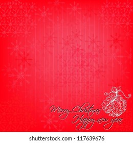 Illustrated background for Christmas  - vector illustration