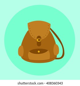illustrated bag-pack backpack vector for travel
