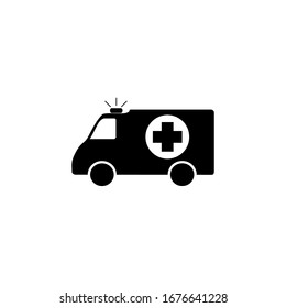 Illustrated A Black Ambulance For Health Sector Icons And Symbols