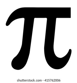 Illustrated black Pi symbol