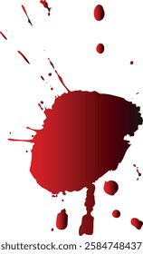 Illustrated blood splatter vector on a transparent background. 