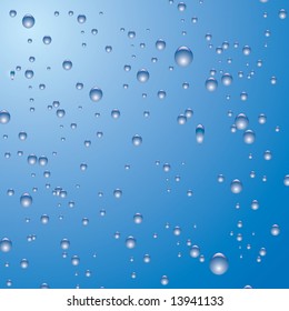 Illustrated blue and white bubble background ideal as a desktop