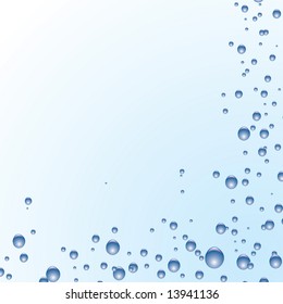 Illustrated blue and white bubble background ideal as a desktop