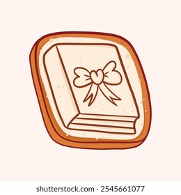 Illustrated Book with Bow on Wooden Frame Art
