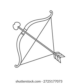 Vector ilustrado del arco y de la flecha