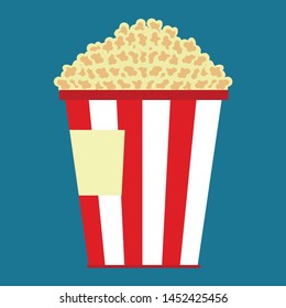 A illustrated box of popcorn