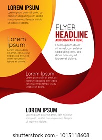 Illustrated business presentation. Magazine cover, business brochure template.