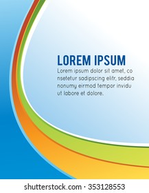 Illustrated business presentation. Magazine cover, business brochure template.