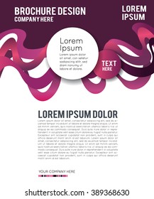 Illustrated business presentation. Magazine cover, business brochure template.