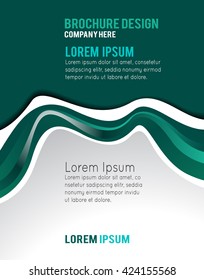 Illustrated business presentation. Magazine cover, business brochure template.