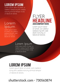 Illustrated business presentation. Magazine cover, business brochure template.