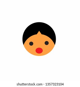 
Illustrated by the face of a surprised child icon or character