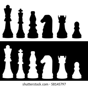 Illustrated chess pieces.