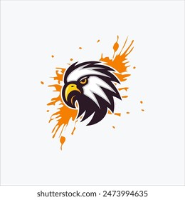 Illustrated Classic Eagle Logo as a Vector Graphic and Mascot Illustration for Sport and E-Sport Gaming Teams.