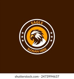 Illustrated Classic Eagle Logo as a Vector Graphic and Mascot Illustration for Sport and E-Sport Gaming Teams.