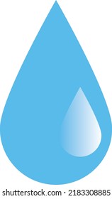 Clipart ilustrado de una gota de agua