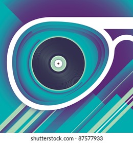 Illustrated clubbing poster. Vector illustration.