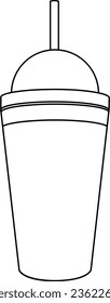 Illustrated Coffee Cup, Take away, Disposable, Tumblr, or Reusable Cup Line Art Illustration.