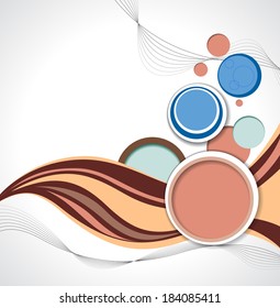 Illustrated colorful layout with abstraction.