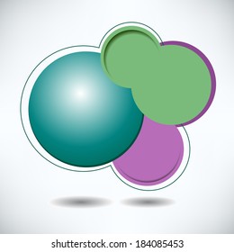 Illustrated colorful layout with abstraction.