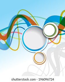 Illustrated colorful layout with abstraction