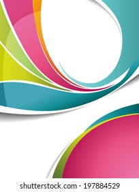 Illustrated colorful layout with abstraction.